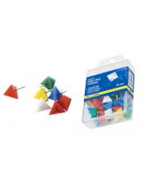 Кнопки - гвоздики цветные, "пирамида",50 шт., пластиковый контейнер,BUROMAX  